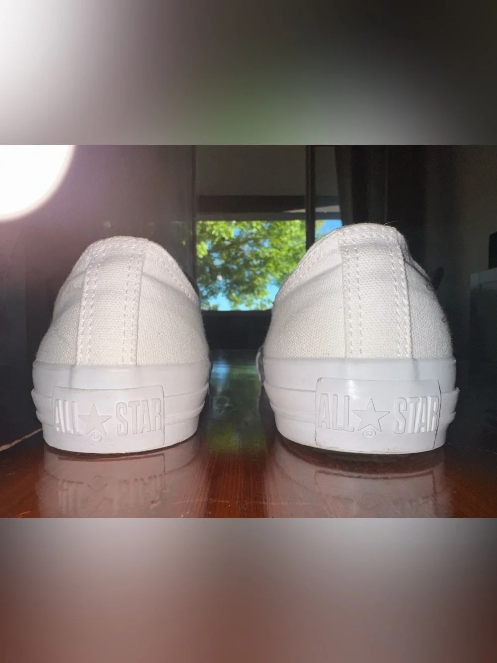 Converse White Low-Top Canvas Sneakers - Picture 6 of 9